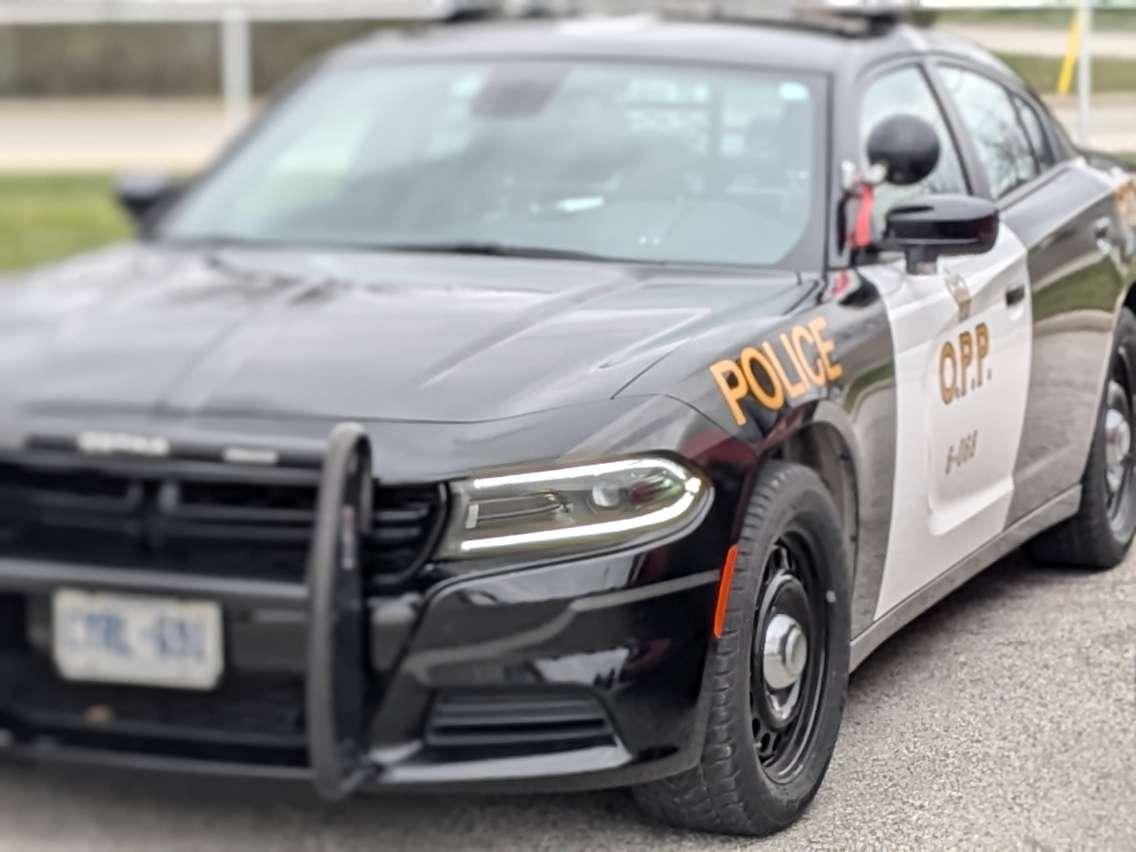 An Ontario Provincial Police cruiser in Essex, December 11, 2024. Photo by Mark Brown/WindsorNewsToday.ca.