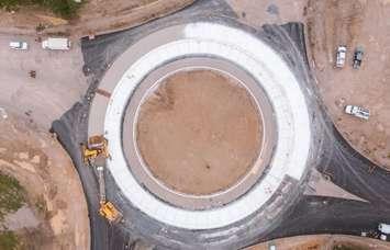 (A photo of the roundabout at County Road 42 and Banwell Road courtesy of the County of Essex)