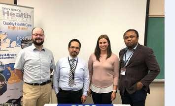  (L to R): Dr. Brenden Murphy, Family Medicine Resident, Dr. Wael Elabbassi, Cardiologist, Dr. Brooke Edwards, Family Medicine Resident, Dr. Anthony Anago, Psychiatrist