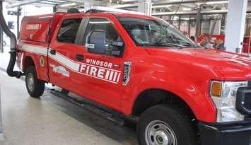 Windsor Fire and Rescue command vehicle, November 20, 2024. Photo by Mark Brown/WindsorNewsToday.ca.