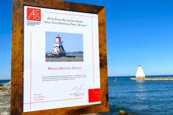 Marine Heritage Society wins award for restoring historic Southampton Range light.  Photo from Marine Heritage Society. 