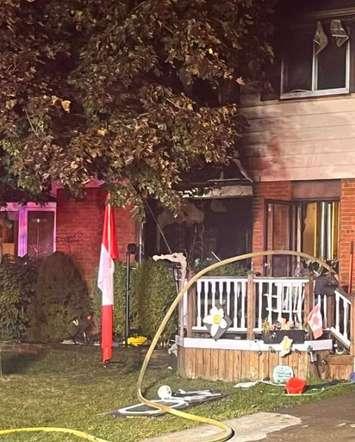 Structure fire October 7, 2024. Photo courtesy of Sarnia Fire Rescue via Facebook. 