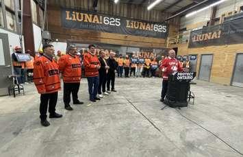 Ford visits Windsor-Essex with local candidates, February 26, 2025. (Photo by Maureen Revait) 