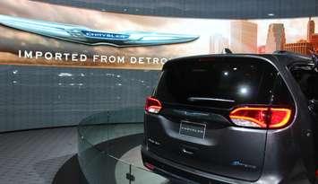 The 2018 Chrysler Pacifica hybrid at the North American International Auto Show in Detroit, January 15, 2018. Photo by Mark Brown/Blackburn News.