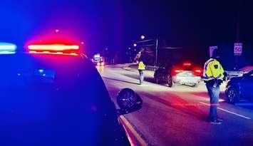 LaSalle police conduct a RIDE checkpoint on November 12, 2024. Photo courtesy LaSalle Police/X.