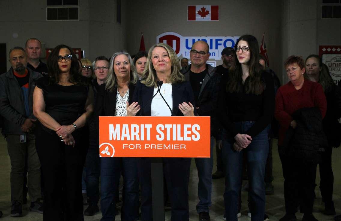 Ontario NDP Leader Marit Stiles in Windsor, January 31, 2025. (Photo by Maureen Revait)