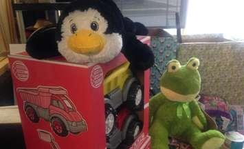 Toys donated to the Wonderland Toy Drive-Thru. (Photo by Adelle Loiselle)
