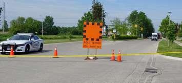 London police block Hyde Park Road and South Carriage Road were several pedestrians were struck by a vehicle, June 7, 2021. (Photo by Craig Needles, Blackburn News)