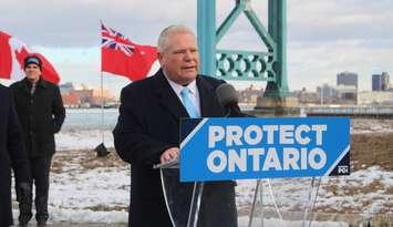 PC leader Doug Ford launches campaign in Windsor, January 29, 2025. (Photo by Maureen Revait) 