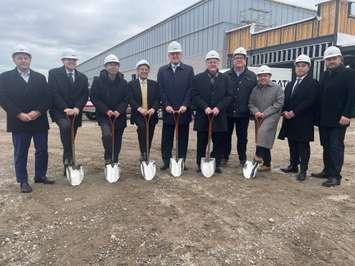 The official groundbreaking of  Bobaek America Inc., a Korean electric vehicle (EV) parts manufacturer, December 11, 2023. (Photo by Maureen Revait) 