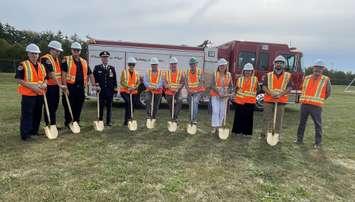 The official groundbreaking of the new Amherstburg fire station, September 27, 2024. (Photo by Maureen Revait) 