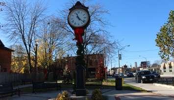 Jubilee Park in Walkerville decorated for the Walkerville Holiday Walk, November 20, 2015 (Photo by Maureen Revait) 