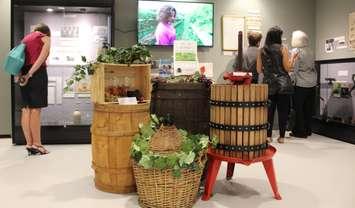 A new exhibit displaying the history of wine making in the region opens at the Chimczuk Museum, August 4, 2017. (Photo by Maureen Revait)