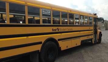 File photo of a school bus.. Sept 2, 2015. (Photo by Simon Crouch) 