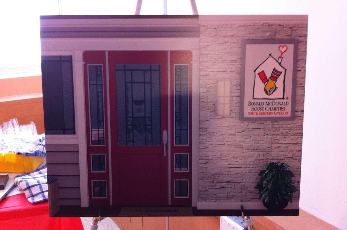 The front entrance to Windsor Regional Hospital's new Ronald McDonald House is unveiled, November 5, 2015. (Photo by Mike Vlasveld)