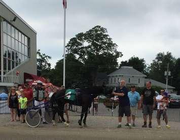 Race 7 winner Zippo and Dale Howe group photo at Clinton Raceway on July 16, 2017. (Photo submitted by Jessica Carnochan)