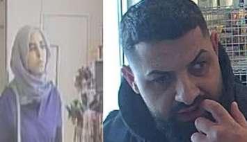 Two suspects wanted in connection with a series of retail thefts in Windsor, May 24, 2025. Images courtesy Windsor police.