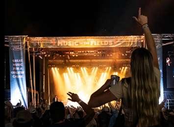 The crowd enjoying a performance at Lucknow's Music in the Fields. Photo from Music in the Fields on Facebook.