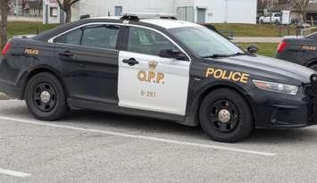 An Ontario Provincial Police cruiser in Essex, December 11, 2024. WindsorNewsToday.ca file photo.