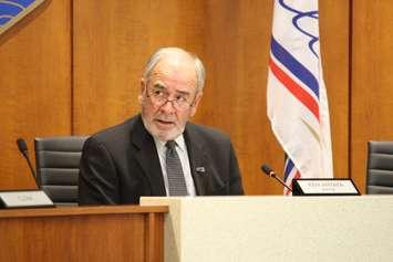 LaSalle Mayor Ken Antaya at a town council meeting, March 24, 2015. (Photo by Mike Vlasveld)