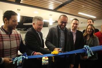 Ribbon cutting of the Muslim Chaplaincy at the University of Windsor, February 7, 2020. (Photo by Maureen Revait) 