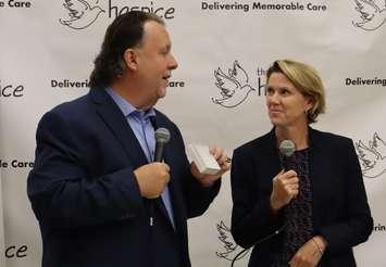 Face to Face Founder John Fairley and Hospice of Windsor and Essex County Executive Director Nancy Brokenshire. (Photo courtesy of Face to Face Campaign)