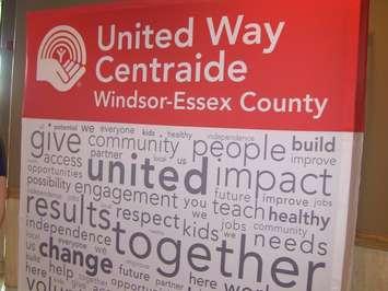 United Way Windsor-Essex County back drop.