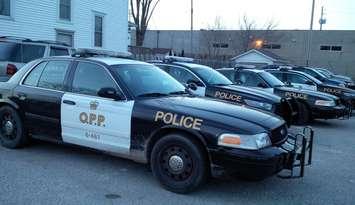 OPP cruisers parked outside of the Leamington detachment. (BlackburnNews.com file photo)