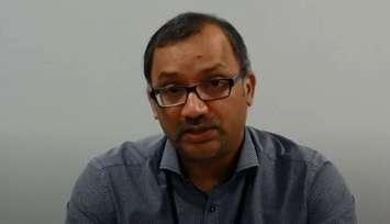 Medical Officer of Health for Windsor-Essex, Doctor Wajid Ahmed (Screen shot from YouTube.)