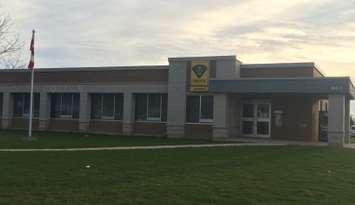 The Ontario Provincial Police detachment in Tecumseh is seen in this April 14, 2015 photo. (Photo by Ricardo Veneza)