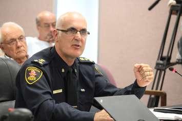 Windsor Police Chief Al Frederick attends WIndsor City Council on August 4, 2015. (Photo by Ricardo Veneza)