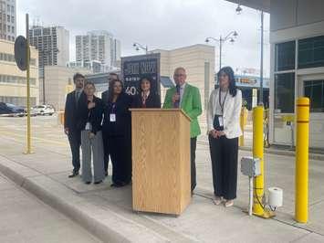 Tal Czudner and University of Windsor MBA students launch digital tourism campaign, Jun1 19, 2025. (Photo by Maureen Revait)