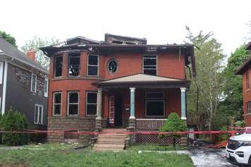 A  Victoria Avenue home damaged by fire, May 6, 2024. (Photo by Maureen Revait) 