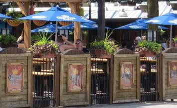 Patrons on a downtown London patio. (Photo by Miranda Chant, Blackburn News)