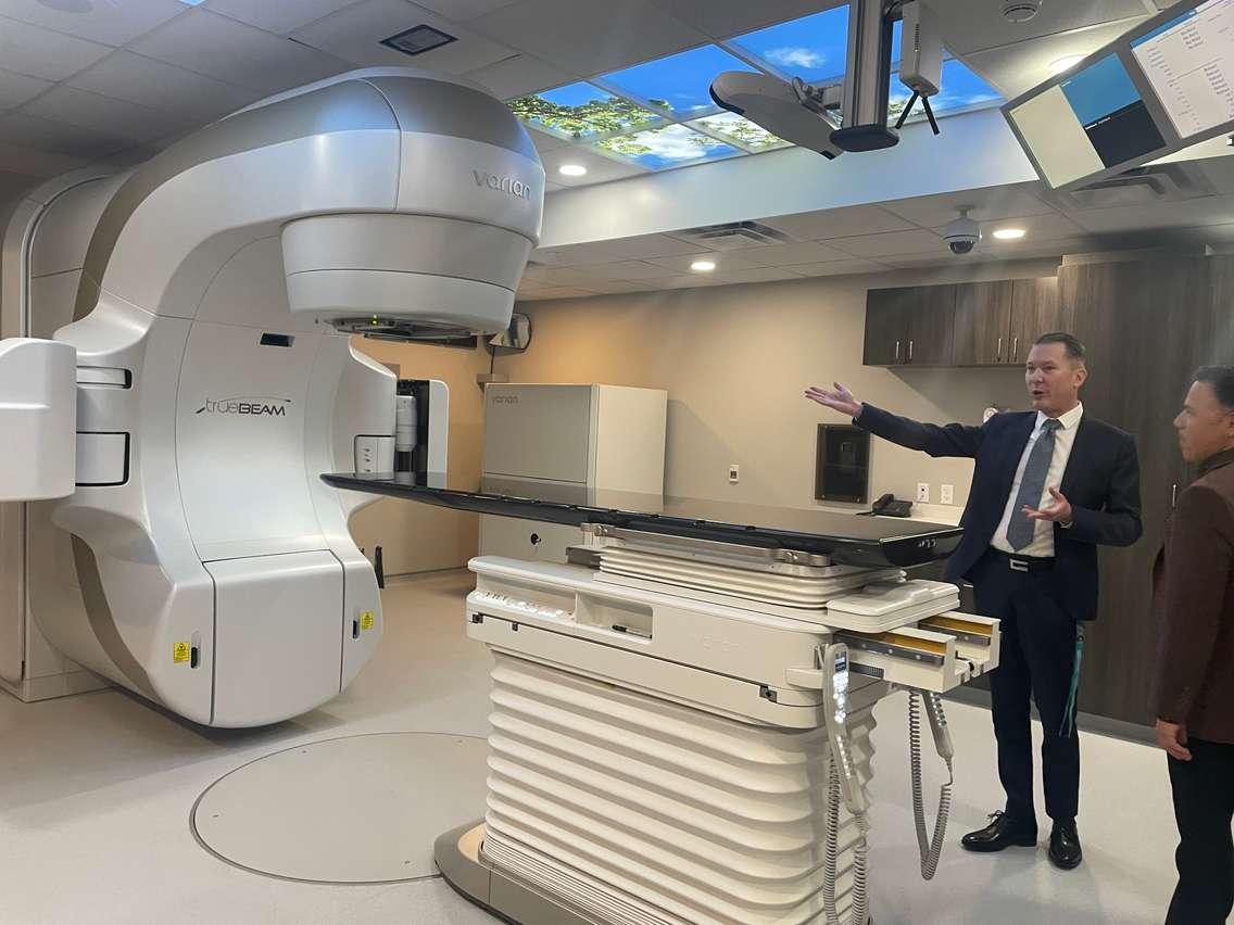 A Linear Accelerator used for cancer treatment at Windsor Regional Hospital, March 24, 2025. (Photo by Maureen Revait) 