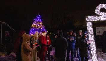 Carolers perform at the Comber Christmas tree lighting in Lakeshore, December 12, 2024. Photo courtesy Municipality of Lakeshore.