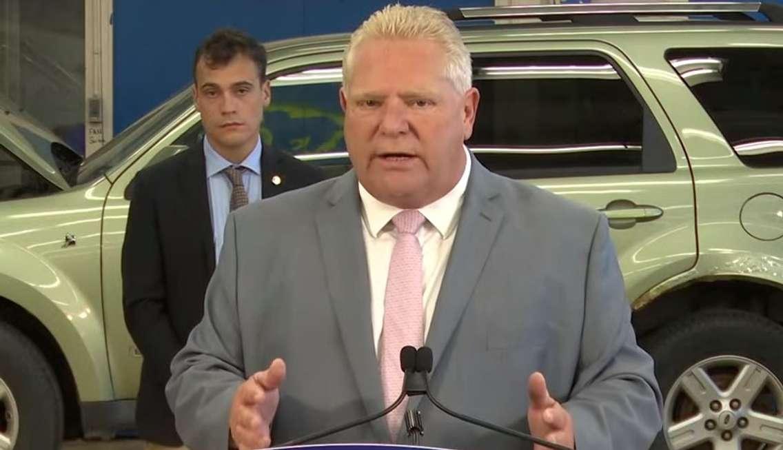 Premier Doug Ford (screenshot courtesy of the Ontario Government)