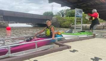 The canoe and kayak launch at Lakeview Park West Beach in the Municipality of Lakeshore, August 21, 2025. (Photo by Maureen Revait) 