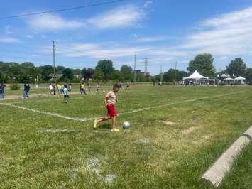 New soccer field at Crowley Park in west-Windsor, July 3, 2025. (Photo by Maureen Revait)