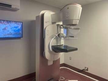 The new mammography machine at Erie Shores Healthcare in Leamington, May 16, 2024. (Photo by Maureen Revait) 