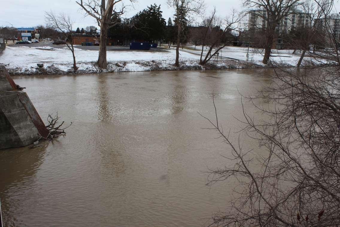 Thames River in Chatham. March 6, 2025. (Photo by Matt Weverink)