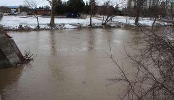 Thames River in Chatham. March 6, 2025. (Photo by Matt Weverink)