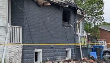 A damaged home is shown at the corner of Jos St. Louis and Rose St. in Windsor, May 28, 2025. Photo by Mark Brown/WindsorNewsToday.ca.