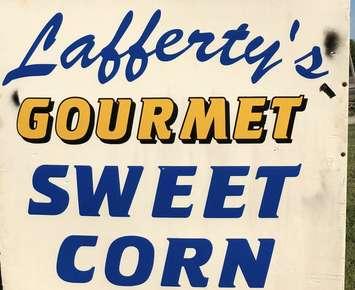 Lafferty's Corn sign. Photo courtesy County Bounty/Facebook.