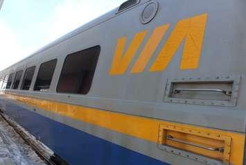 BlackburnNews.com file photo of a Via Rail train . (Photo by Jason Viau)