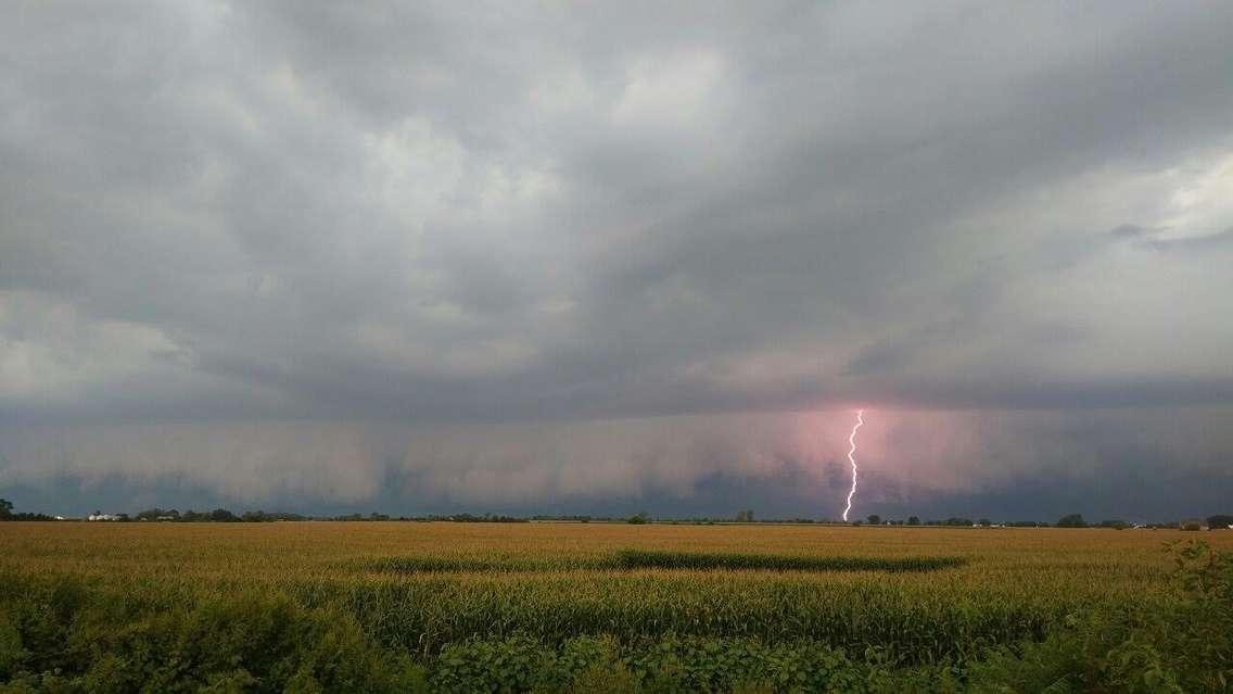 A thunderstorm over Hillman Marsh, August 27, 2016.  (Photo courtesy of Robert Longphee)