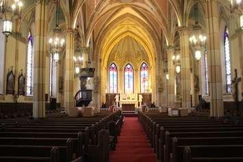The interior of Assumption Church in Windsor is seen on May 10, 2019. Photo by Mark Brown/Blackburn News.