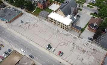 (Photo of Municipal Parking Lot 15 on Pelissier Street courtesy of the City of Windsor)