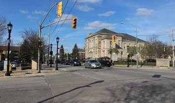 Sandwich St. in Windsor, On April 2017. (Photo by Maureen Revait)