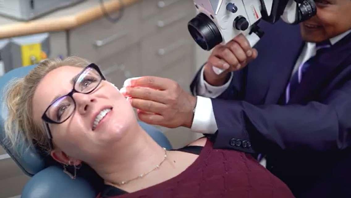 Dr. Sumit Agrawal with patient Taryn Armstrong. Photo provided by Western University.  